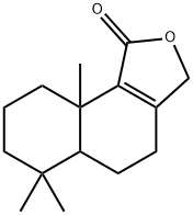 (5aalpha,9aalpha)-4,5,5a,6,7,8,9,9a-octahydro-6,6,9a-trimethylnaphtho[ 1,2-c]furan-1(3H)-one (isodrimenin) Struktur