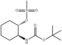 Carbamic acid, N-[(1S,2S)-2-[(methylsulfonyl)oxy]cyclohexyl]-, 1,1-dimethylethyl ester Structure