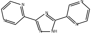 Pyrazine, 2,2'-(1H-1,2,4-triazole-3,5-diyl)bis- Struktur