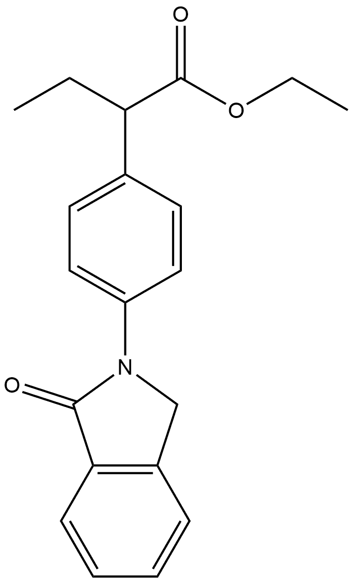Benzeneacetic acid, 4-(1,3-dihydro-1-oxo-2H-isoindol-2-yl)-α-ethyl-, ethyl ester, 36691-02-8, 结构式