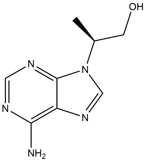 9H-Purine-9-ethanol, 6-amino-β-methyl-, (βS)- Struktur