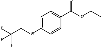 Benzoic acid, 4-(2,2,2-trifluoroethoxy)-, ethyl ester 化学構造式