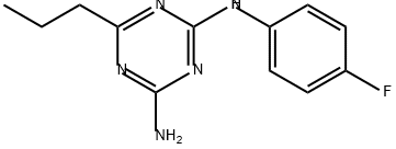 1,3,5-Triazine-2,4-diamine, N2-(4-fluorophenyl)-6-propyl- Structure