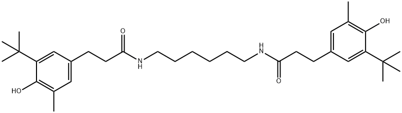 N,N'-1,6-己二基二[3-叔丁基-4-羟基-5-甲基]苯丙酰胺,37042-77-6,结构式