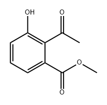 Benzoic acid, 2-acetyl-3-hydroxy-, methyl ester Struktur