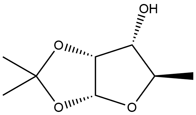 5-脱氧- 1, 2- O- (1- 甲基亚乙基) -Α- D- 呋喃核糖 结构式