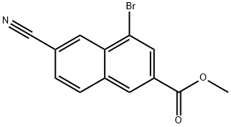 methyl 4-bromo-6-cyano-2-naphthoate 结构式