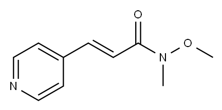 2-Propenamide, N-methoxy-N-methyl-3-(4-pyridinyl)-, (2E)- Structure