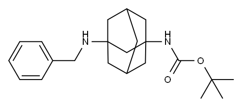 Carbamic acid, [3-[(phenylmethyl)amino]tricyclo[3.3.1.13,7]dec-1-yl]-, 1,1-dimethylethyl ester (9CI) Struktur