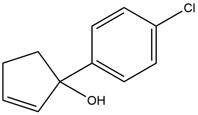 1-(4-Chlorophenyl)-2-cyclopenten-1-ol 结构式