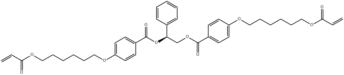 Benzoic acid, 4-[[6-[(1-oxo-2-propenyl)oxy]hexyl]oxy]-, (1S)-1-phenyl-1,2-ethanediyl ester (9CI)|Benzoic acid, 4-[[6-[(1-oxo-2-propenyl)oxy]hexyl]oxy]-, (1S)-1-phenyl-1,2-ethanediyl ester (9CI)