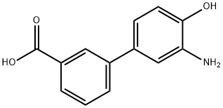 [1,1'-Biphenyl]-3-carboxylic acid, 3'-amino-4'-hydroxy- Structure