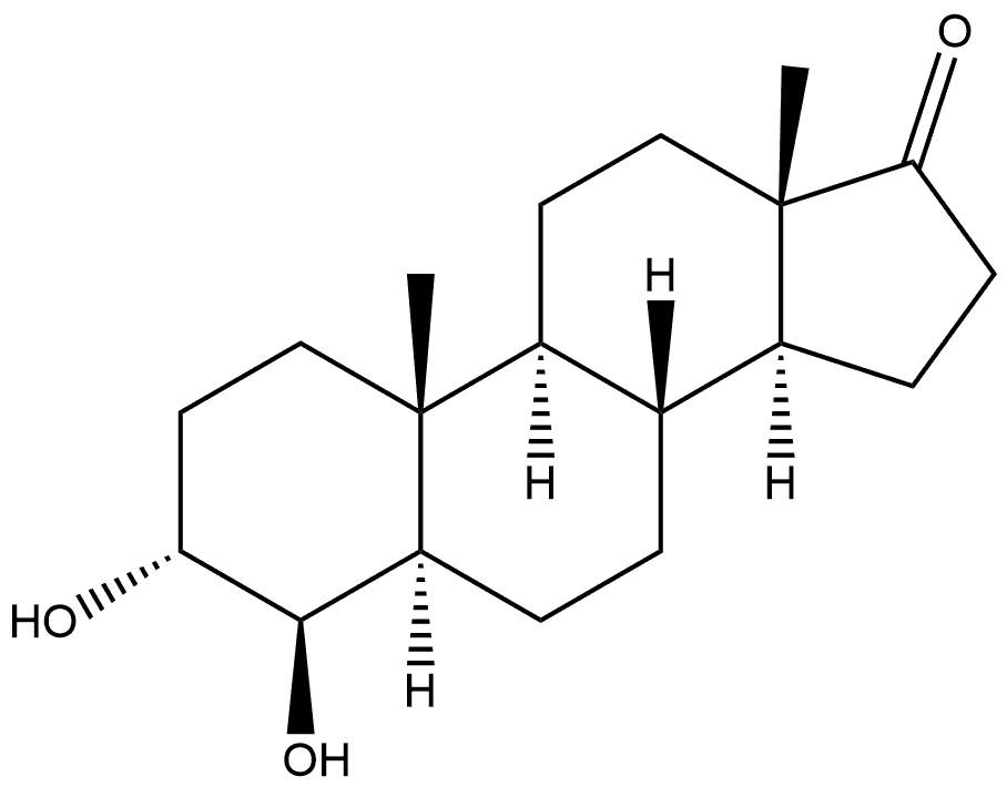Androstan-17-one, 3,4-dihydroxy-, (3α,4β,5α)- Struktur