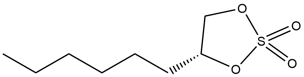 1,3,2-Dioxathiolane, 4-hexyl-, 2,2-dioxide, (4R)- Structure
