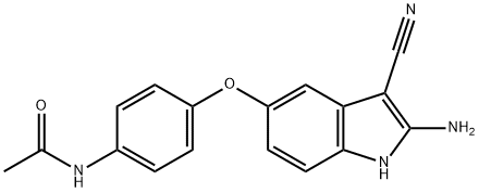 Acetamide, N-[4-[(2-amino-3-cyano-1H-indol-5-yl)oxy]phenyl]- Structure