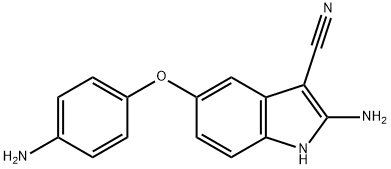 1H-Indole-3-carbonitrile, 2-amino-5-(4-aminophenoxy)- Structure
