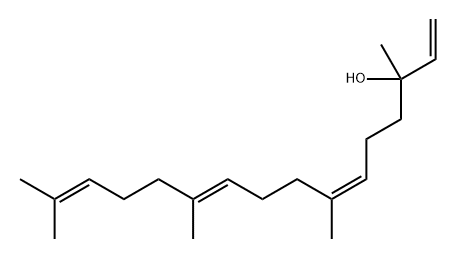 1,6,10,14-Hexadecatetraen-3-ol, 3,7,11,15-tetramethyl-, (6Z,10E)- Struktur