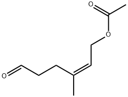 4-Hexenal, 6-(acetyloxy)-4-methyl-, (4Z)- Structure