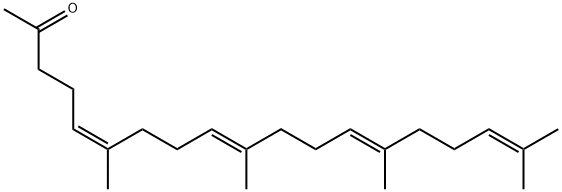5,9,13,17-Nonadecatetraen-2-one, 6,10,14,18-tetramethyl-, (5Z,9E,13E)- Structure