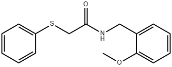 Acetamide, N-[(2-methoxyphenyl)methyl]-2-(phenylthio)- Structure