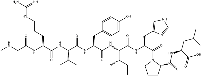 [sar1, leu8]-angiotensin ii acetate hydrate Struktur