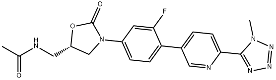 Acetamide, N-[[(5S)-3-[3-fluoro-4-[6-(1-methyl-1H-tetrazol-5-yl)-3-pyridinyl]phenyl]-2-oxo-5-oxazolidinyl]methyl]-|化合物 T23947