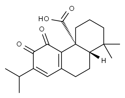 4a(2H)-Phenanthrenecarboxylic acid, 1,3,4,5,6,9,10,10a-octahydro-1,1-dimethyl-7-(1-methylethyl)-5,6-dioxo-, (4aR,10aS)- Structure