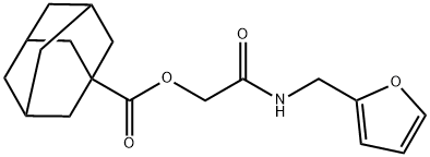 2-((呋喃-2-基甲基)氨基)-2-氧代乙基金刚烷-1-羧酸酯,380487-05-8,结构式
