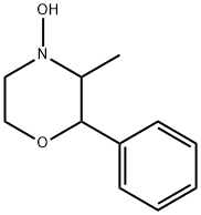3-メチル-2-フェニルモルホリン-4-オール 化学構造式