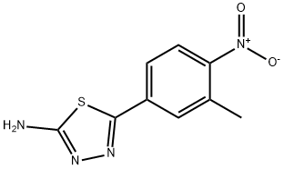 5-(3-methyl-4-nitrophenyl)-1,3,4-thiadiazol-2-amine 结构式