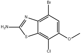 2-Benzothiazolamine, 4-bromo-7-chloro-6-methoxy- Structure