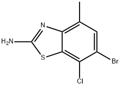 2-Benzothiazolamine, 6-bromo-7-chloro-4-methyl- Structure