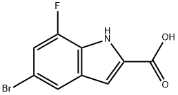 5-bromo-7-fluoro-1H-indole-2-carboxylic acid,383132-35-2,结构式