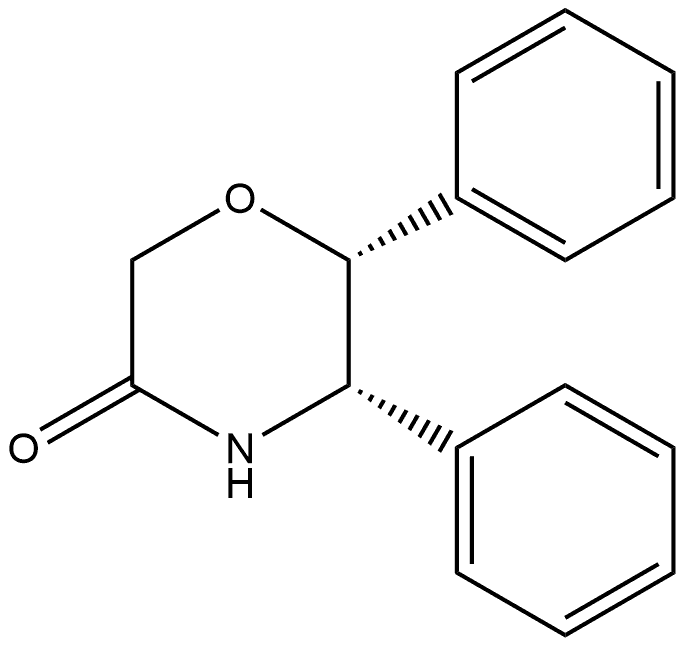 3-Morpholinone, 5,6-diphenyl-, cis- Structure