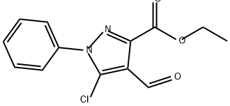 1H-Pyrazole-3-carboxylic acid, 5-chloro-4-formyl-1-phenyl-, ethyl ester Structure