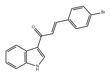 2-Propen-1-one, 3-(4-bromophenyl)-1-(1H-indol-3-yl)-, (E)- (9CI) 结构式