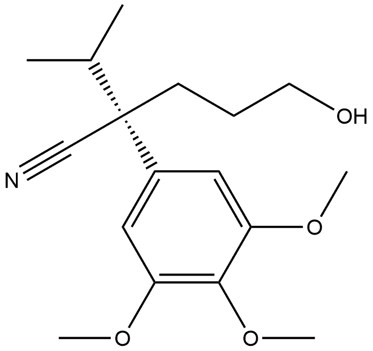 Benzeneacetonitrile, α-(3-hydroxypropyl)-3,4,5-trimethoxy-α-(1-methylethyl)-, (R)- (9CI)