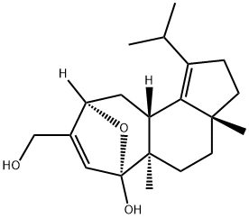 (3aR)-1-Isopropyl-3aβ,5aα-dimethyl-6-hydroxy-6α,9α-epoxy-2,3,3a,4,5,5a,6,9,10,10aβ-decahydrocyclohepta[e]indene-8-methanol Struktur