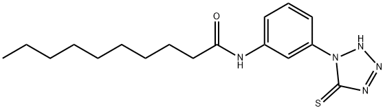 癸酰氨基苯基巯基四唑, 38633-68-0, 结构式