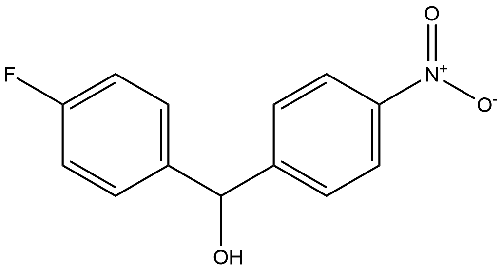 Benzenemethanol, 4-fluoro-α-(4-nitrophenyl)- Structure