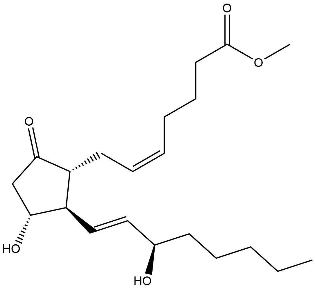 Prosta-5,13-dien-1-oic acid, 11,15-dihydroxy-9-oxo-, methyl ester, (5Z,11α,13E,15R)- (9CI) Structure