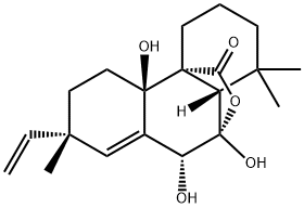 2H-10,4a-(Epoxymethano)phenanthren-12-one, 7-ethenyl-1,3,4,4b,5,6,7,9,10,10a-decahydro-4b,9,10-trihydroxy-1,1,7-trimethyl-, (4aR,4bR,7S,9R,10S,10aS)- Structure