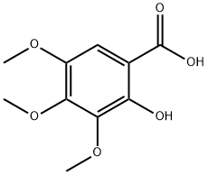 Benzoic acid, 2-hydroxy-3,4,5-trimethoxy- 化学構造式