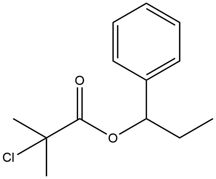 1-Phenylpropyl 2-chloro-2-methylpropanoate 结构式