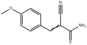 2-Propenethioamide, 2-cyano-3-(4-methoxyphenyl)- 化学構造式