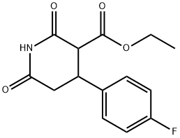 3-Piperidinecarboxylic acid, 4-(4-fluorophenyl)-2,6-dioxo-, ethyl ester Structure