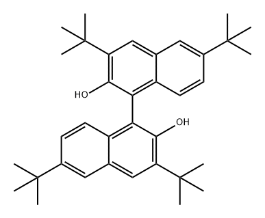 [1,1'-Binaphthalene]-2,2'-diol, 3,3',6,6'-tetrakis(1,1-dimethylethyl)- Structure