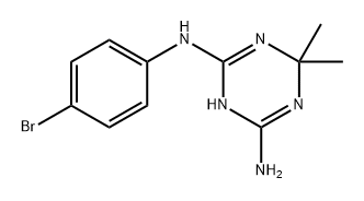 1,3,5-Triazine-2,4-diamine, N2-(4-bromophenyl)-3,6-dihydro-6,6-dimethyl- Structure