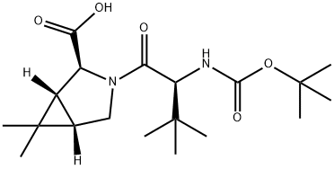 (1R,2S,5S)-3-[(2S)-2-[[(1,1-DIMETHYLETHOXY)CARBONYL]AMINO]-3,3-DIMETHYL-1-OXOBUTYL]-6,6-DIMETHYL-3-A, 394735-37-6, 结构式