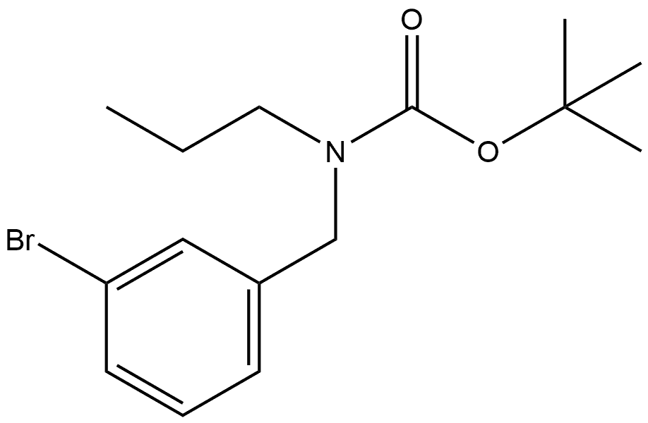 Carbamic acid, [(3-bromophenyl)methyl]propyl-, 1,1-dimethylethyl ester (9CI) Structure